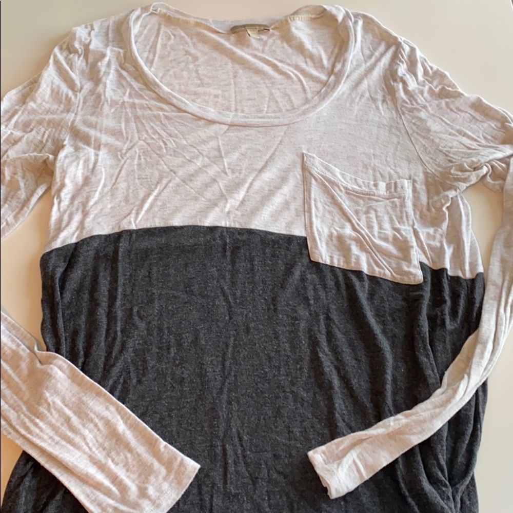 Bordeaux Size S Long Sleeve Grey T-shirt